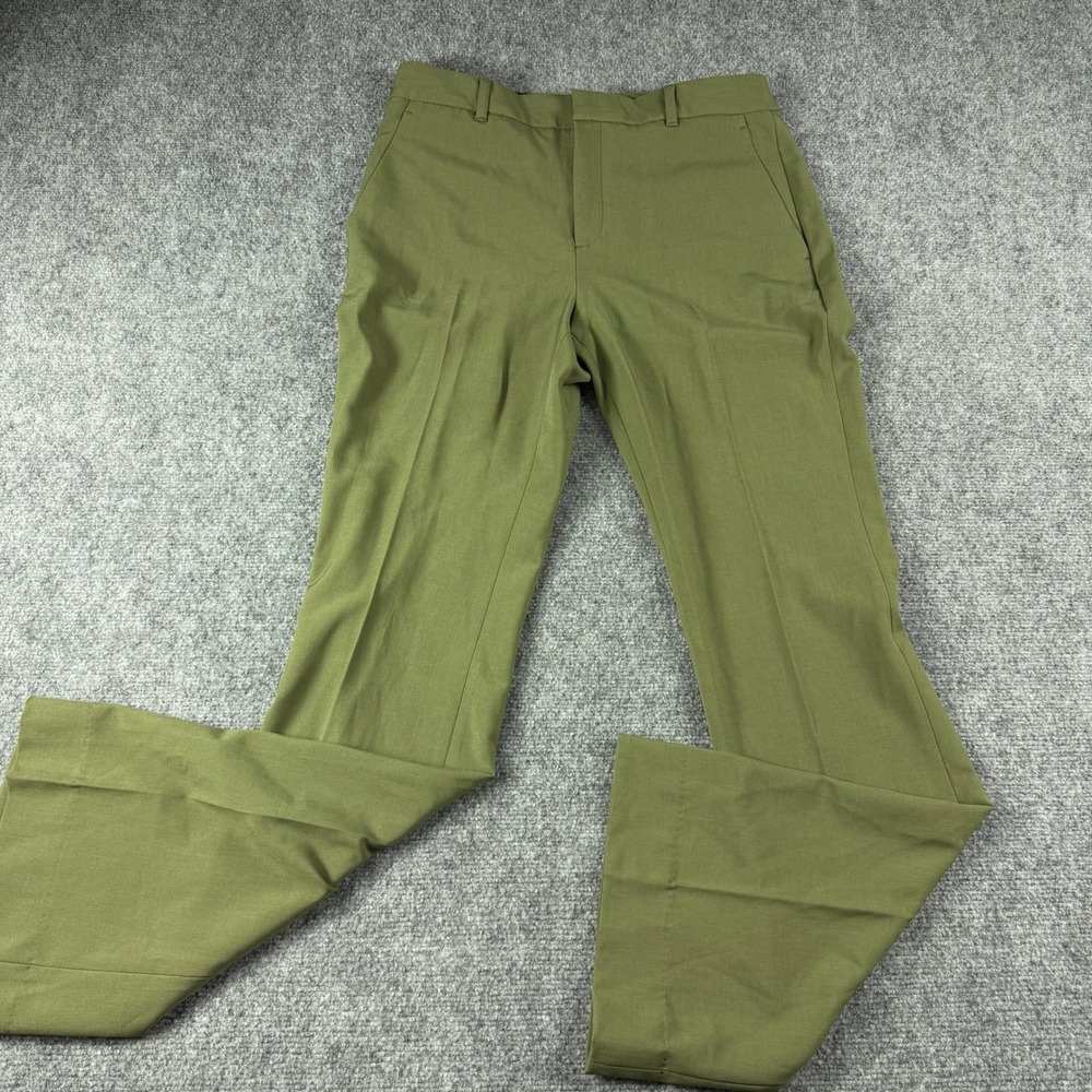 Banana Republic Bootcut Trousers Womens 6 Olive Green High Rise Stretch New
